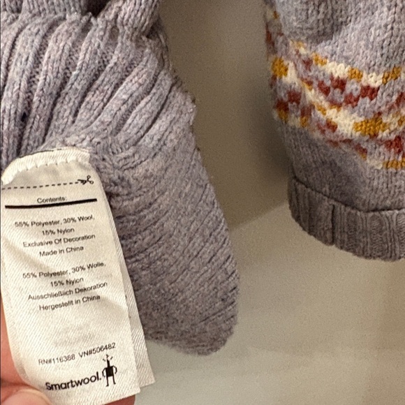 Smartwool Gray Cardigan with Colorful Sleeves - women’s medium - knit - Picture 3 of 5